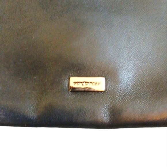 Sergio Rossi Luxe Leather Shoulder Bag Black Clutch - Picture 4 of 13